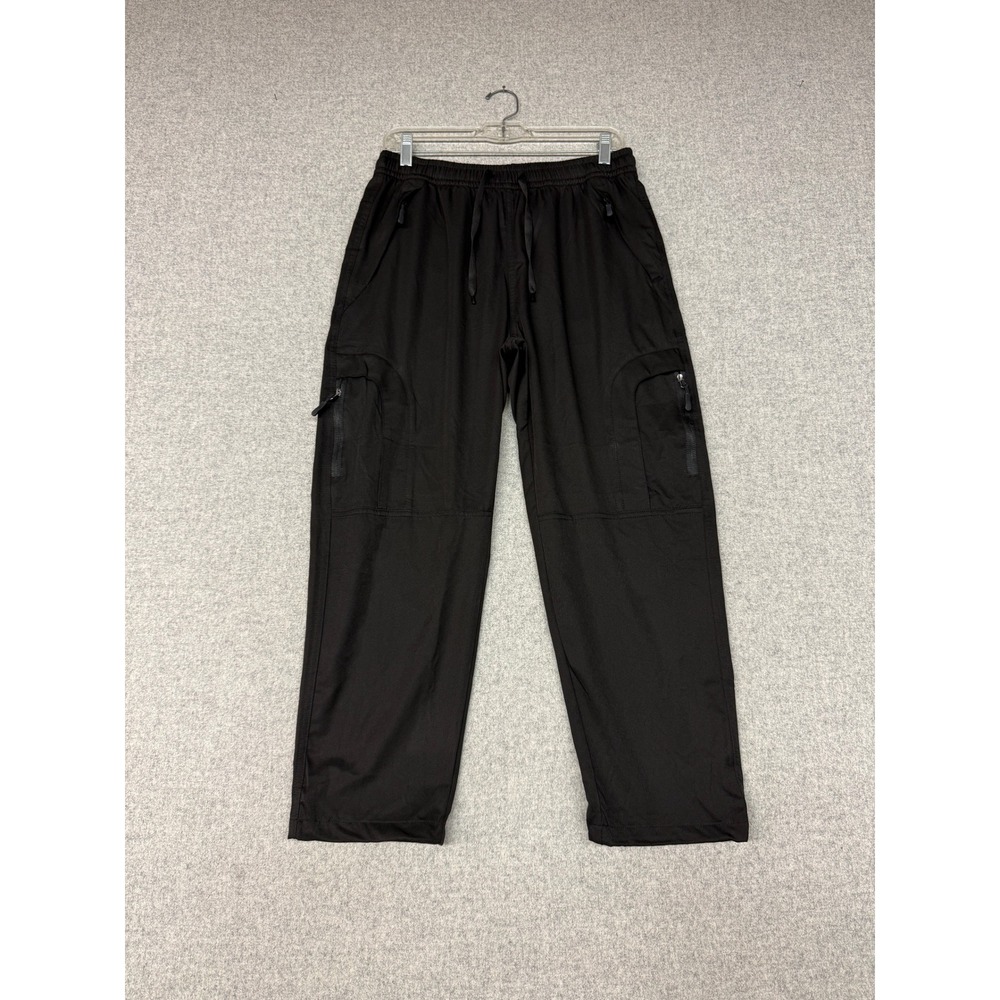 Unbranded | Cargo Pants | Size M | Black | Zipper Pockets Elastic Waist Outdoor